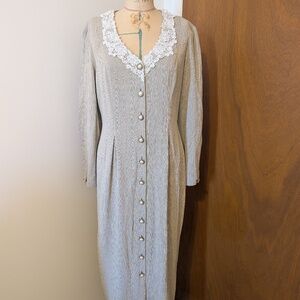 90's Long sleeve classy dress